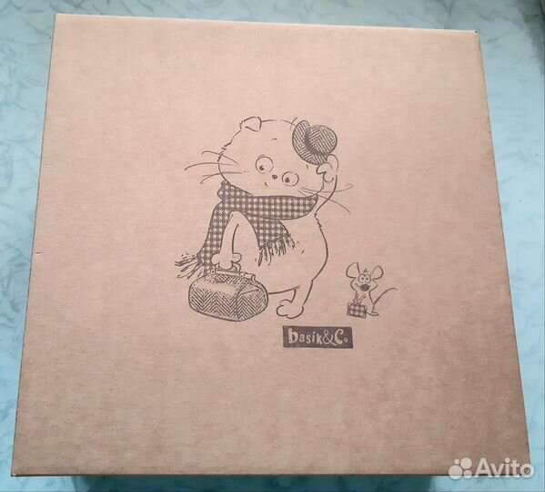 Кот Басик с мышкой Миленой 25 см. Новый Basic