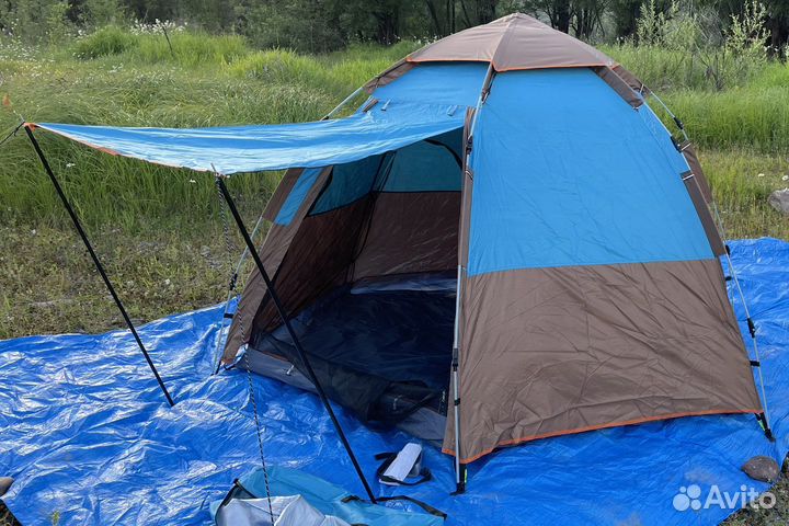 Палатка автомат 4-5 местная 283x283x168см