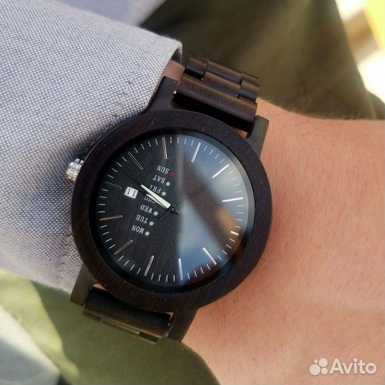 Брутальные часы из дерева подарок мужчине