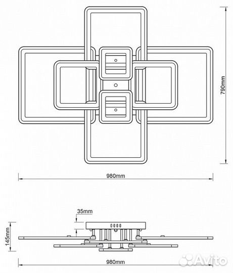 Потолочная люстра Escada Plain 10286/8LED