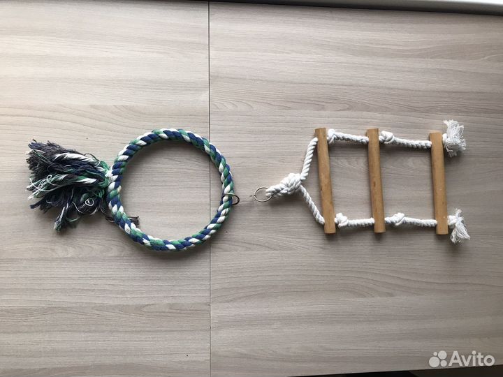 Верёвочное кольцо для птиц/попугаев