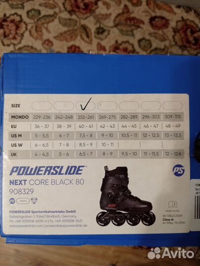 Роликовые коньки Powerslide Next Core Black 80