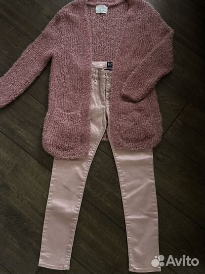 Кардиган Zara, джинсы Gap (новое, 10 лет)