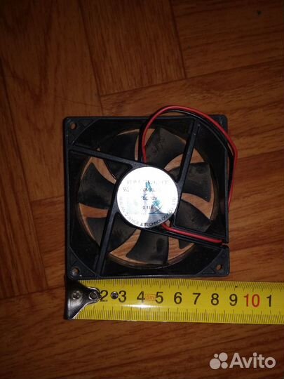 Вентилятор 80 мм. 12в без разъёма