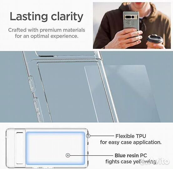 Чехол Spigen Ultra Hybrid для Pixel 7, 7 Pro