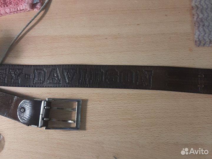 Мужской кожаный ремень коричневый