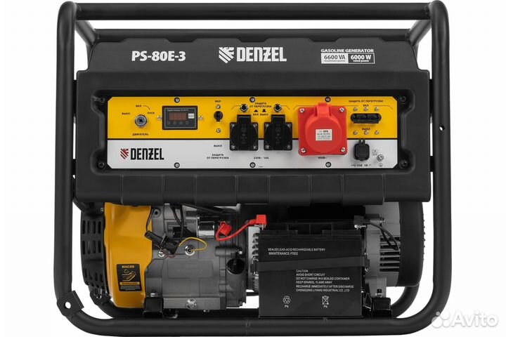 Генератор denzel PS 80 E-3, 6,6 кВт, 220в/380в