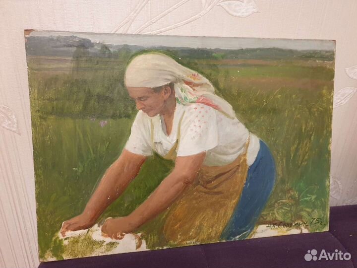 Картина этюд, 75 год, Н.К.Соломин, Народный худ