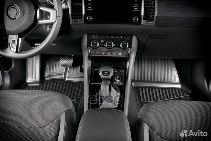 Коврики 3D в салон полиуретан 4 шт. (увеличенная