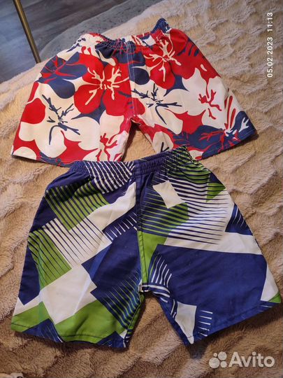 Пляжные шорты на 4-6 лет