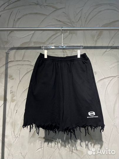 Balenciaga шорты рваные унисекс (бахрома)