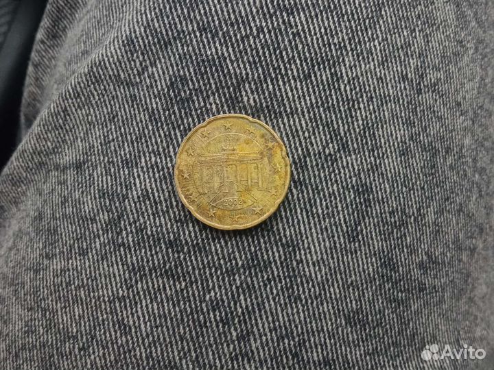 Монета 20 евро 2002 года