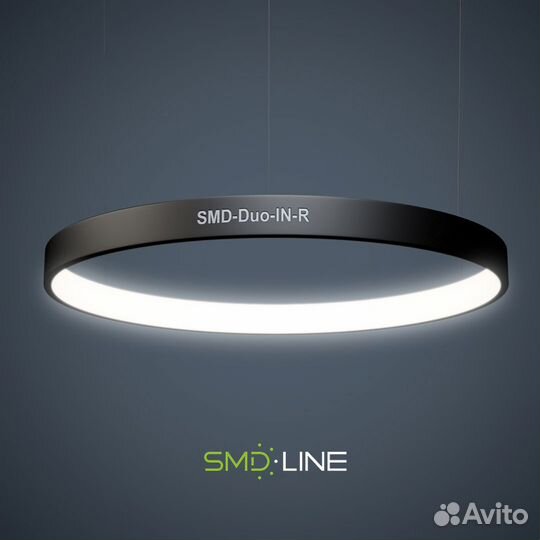 Светодиодная люстра свечением внутрь форма Кольцо