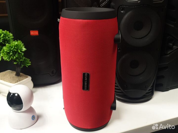 Большая Переносная портативная колонка красная