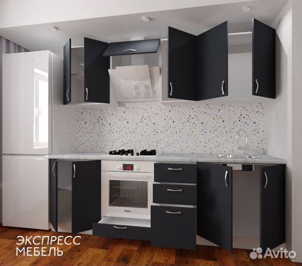 Кухонный гарнитур 2.4м цена за всю кухню