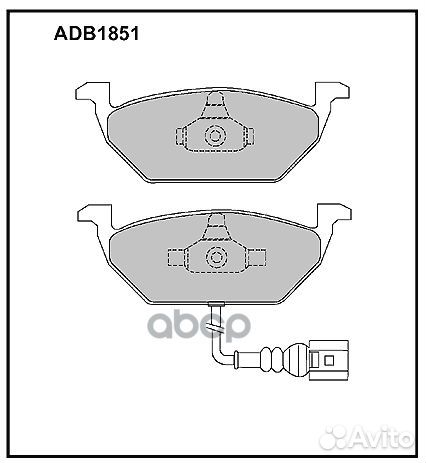 ADB1851 колодки дисковые передние Audi A2 1.4i