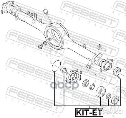 Комплект подшипников задн полуоси mazda BT-50 U