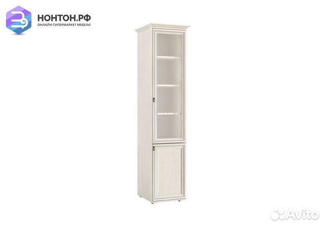 Пенал со стеклом Престиж-2 сандал светлый