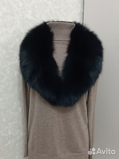 Воротник песец чёрный
