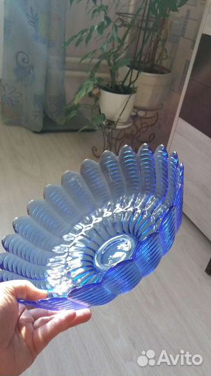 Ваза салатник цветное стекло