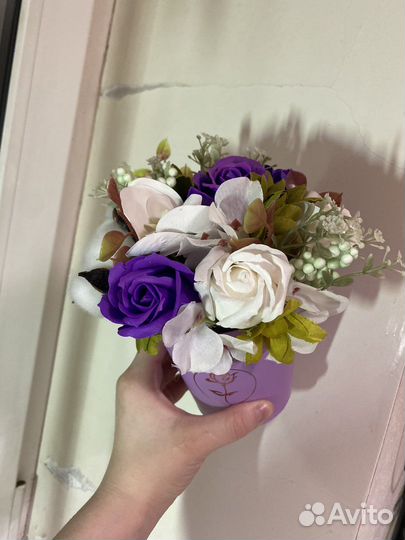 Букет цветов из мыла розы из мыла