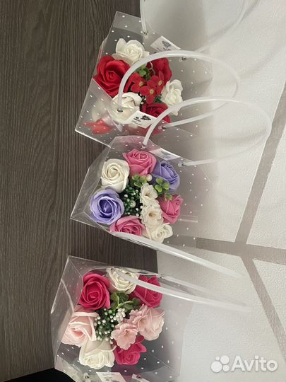 Букет из мыльных цветов