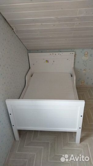 Детская кровать IKEA раздвижная сундвик