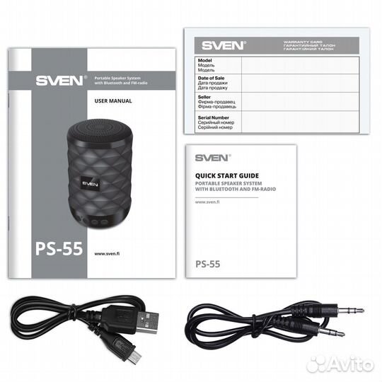 Беспроводная Bluetooth колонка sven PS-55 (5 ватт)