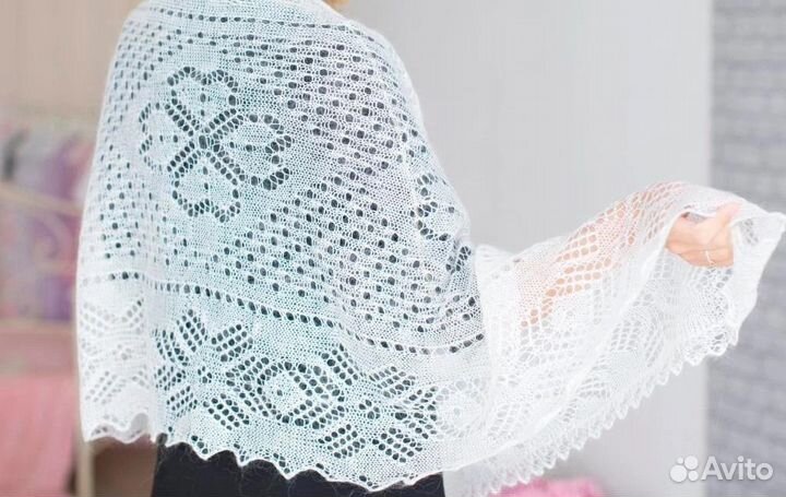 Бесплатная доставка Палантин оренбургский платок