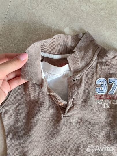 Поло с длинным рукавом 68-74