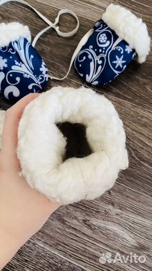 Пинетки зимние с варежками
