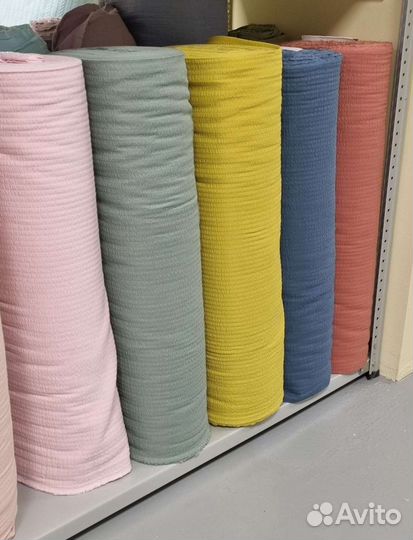 Муслин гофре/двухслойный муслин/муслин Турция