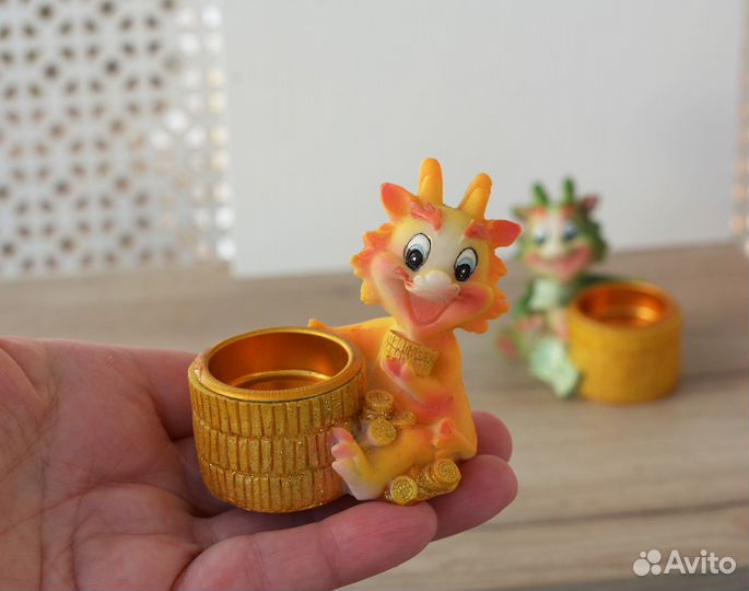 Подсвечник дракон, символ денег. Подарок амулет