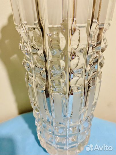 Ваза для цветов, хрусталь, алмазная грань, СССР