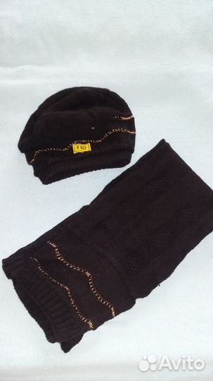 Женская шапка + шарф