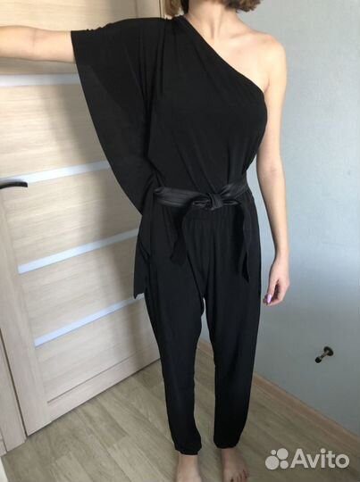 Комбинезон трикотажный на одно плечо