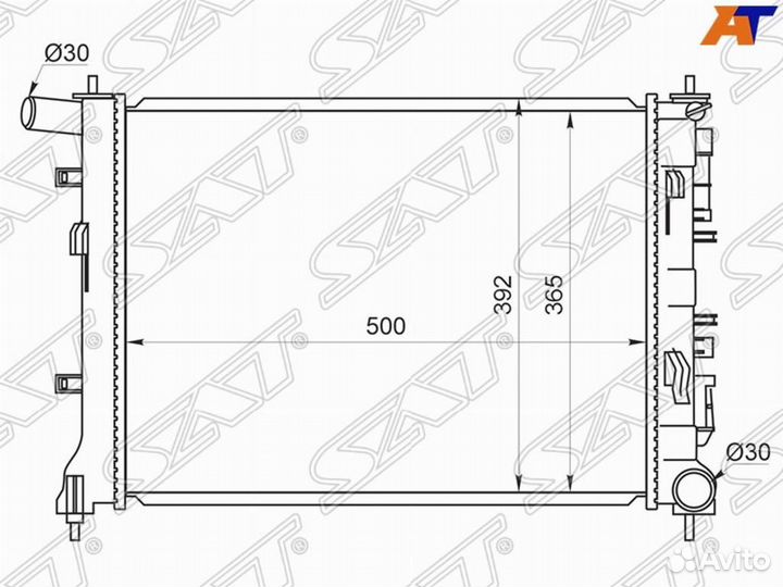 Радиатор охлаждения двигателя hyundai solaris 2