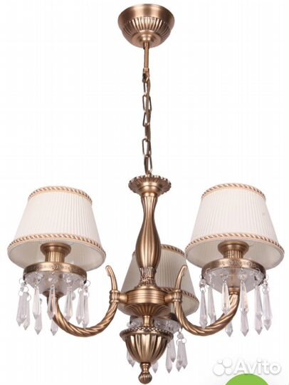 Люстра классика Австрия абажуры хрусталь