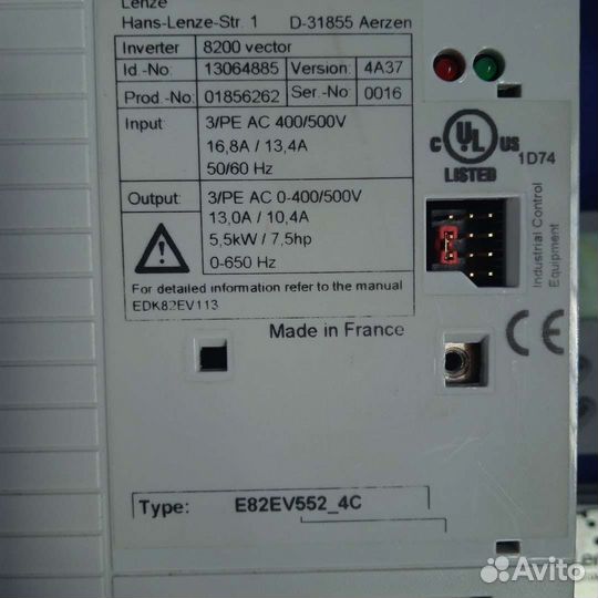 Преобразователь частоты Lenze E82EV5524C 5,5kw