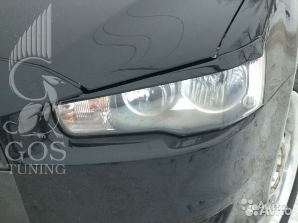 Реснички на фары фонари Mitsubishi Lancer 10