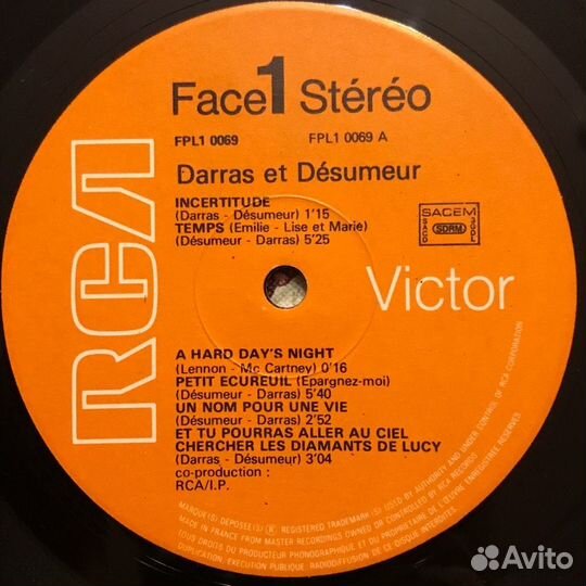 Darras & Desumeur - Temps (1975) RCA, France