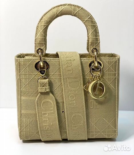 Dior сумка Lady D-Lite medium - ручная вышивка