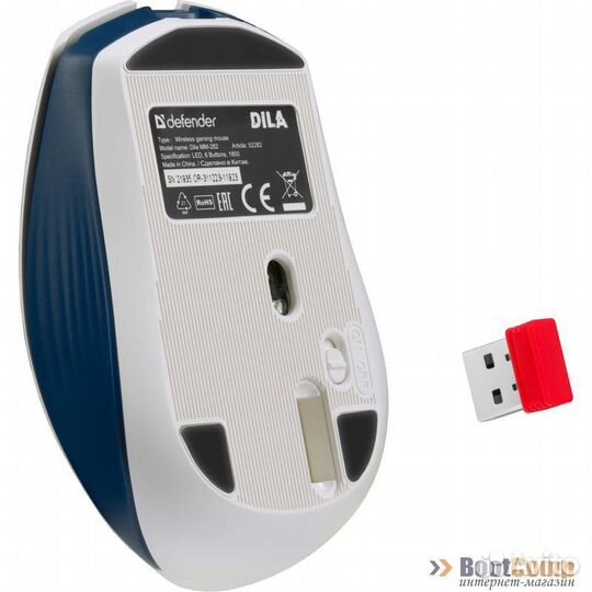 Беспроводная мышь Defender dila MM-282 (52282) бел