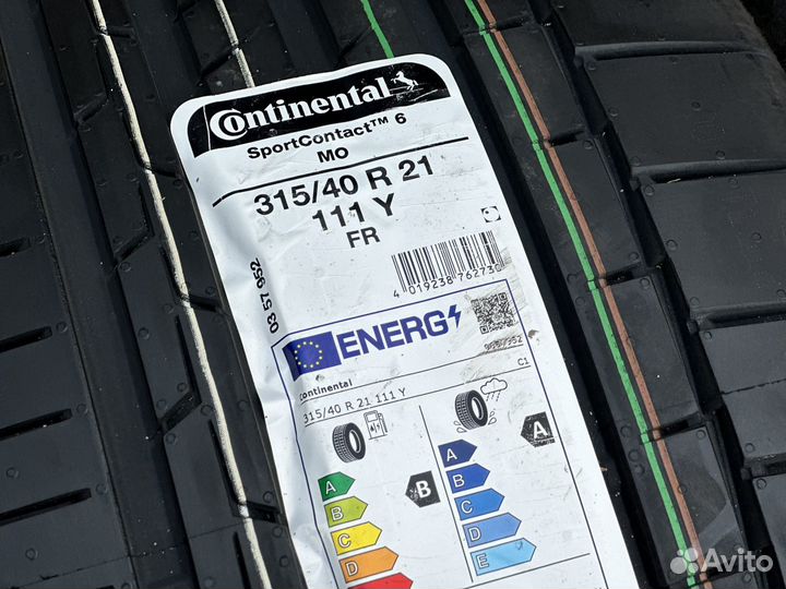 Continental ContiSportContact 6 275/45 R21 и 315/40 R21