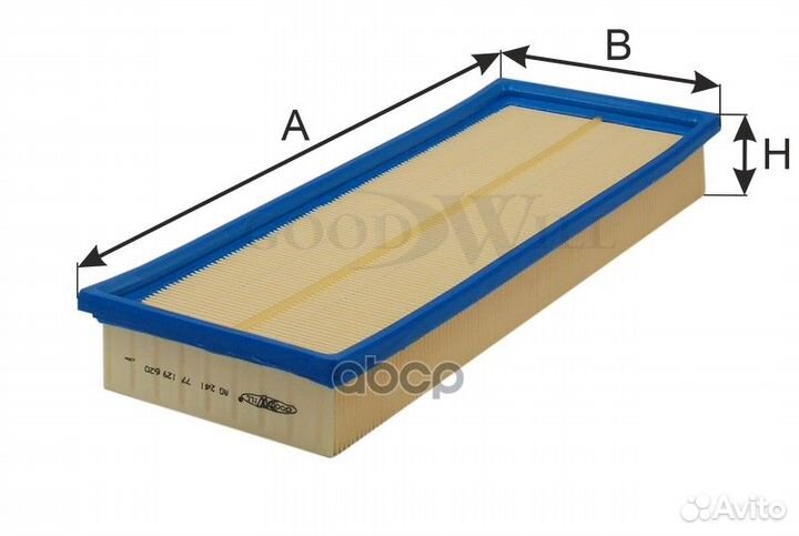 Фильтр воздушный VAG goodwill AG 241 AG 241 Goo