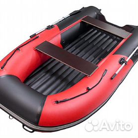 Надувная лодка gladiator E380S красно/черный