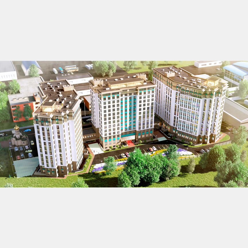 2-к. апартаменты, 52,5 м², 8/13 эт.