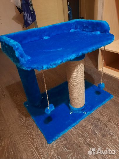 Когтеточка столбик с лежанкой