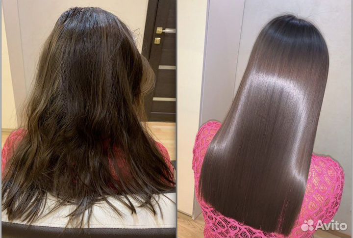 Кератиновое выпрямление волос