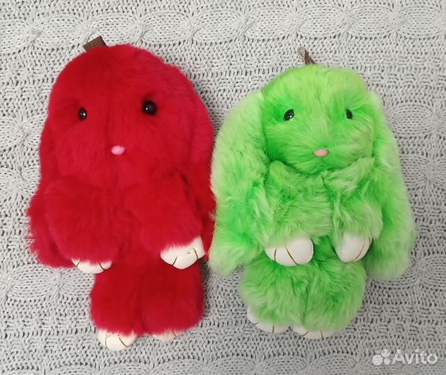 Мягкий зайчик (брелок для рюкзака, сумки)